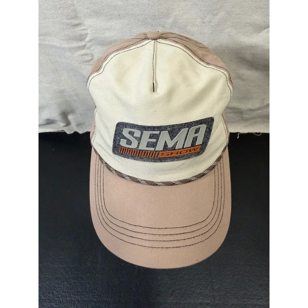 SEMA Show 2022 Hat Mens OS Tan Cream Piston Driven Las Vegas NV Automotive Cap